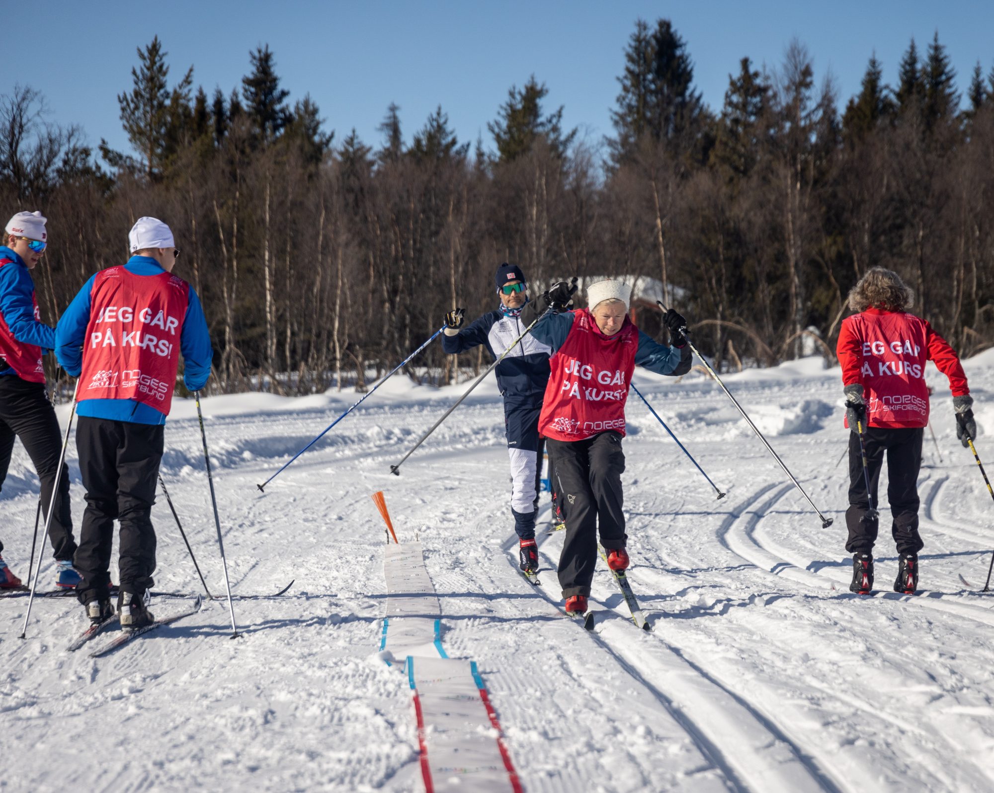Deltagere på skikurs