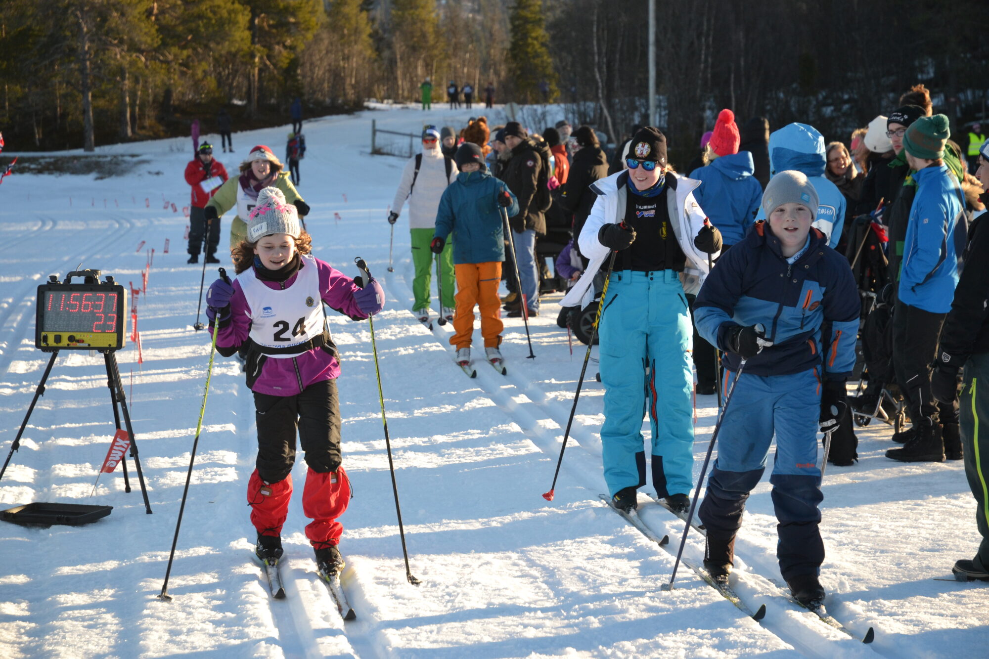 Deltagere i skisporet