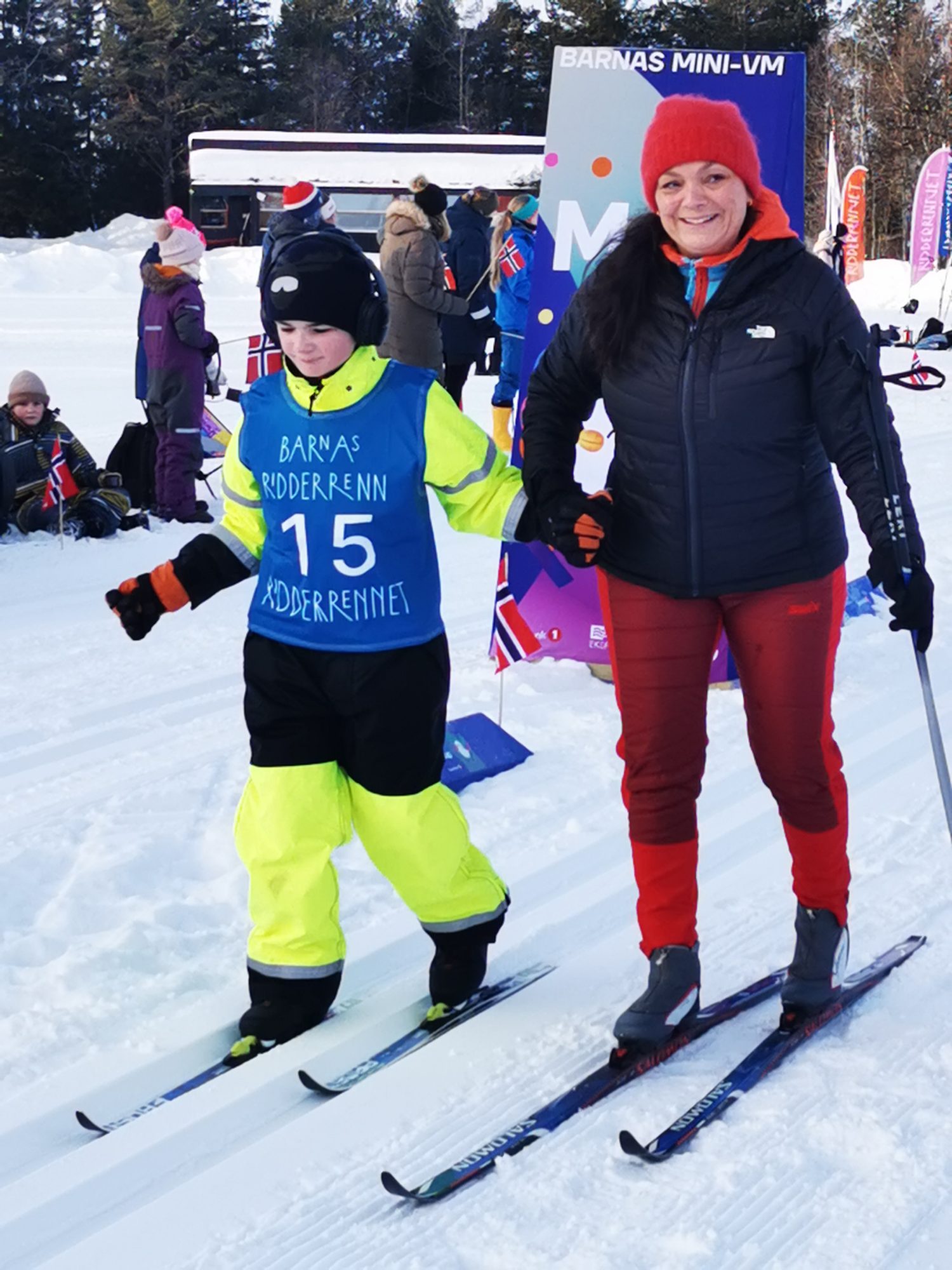 Deltager og ledsager under Barnas Ridderrenn